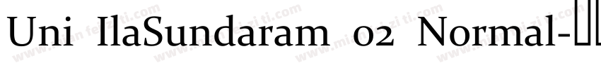 Uni IlaSundaram 02 Normal字体转换